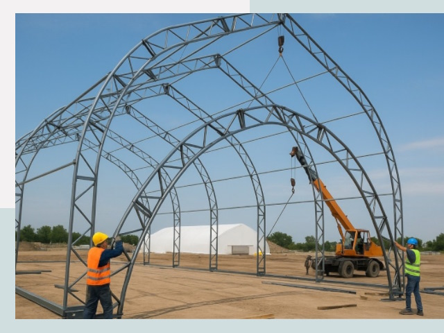 Монтаж ангаров в Ишиме от 624 руб. - Надежно и быстро